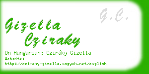 gizella cziraky business card